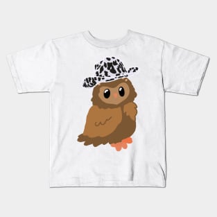 Cowboy owl Kids T-Shirt